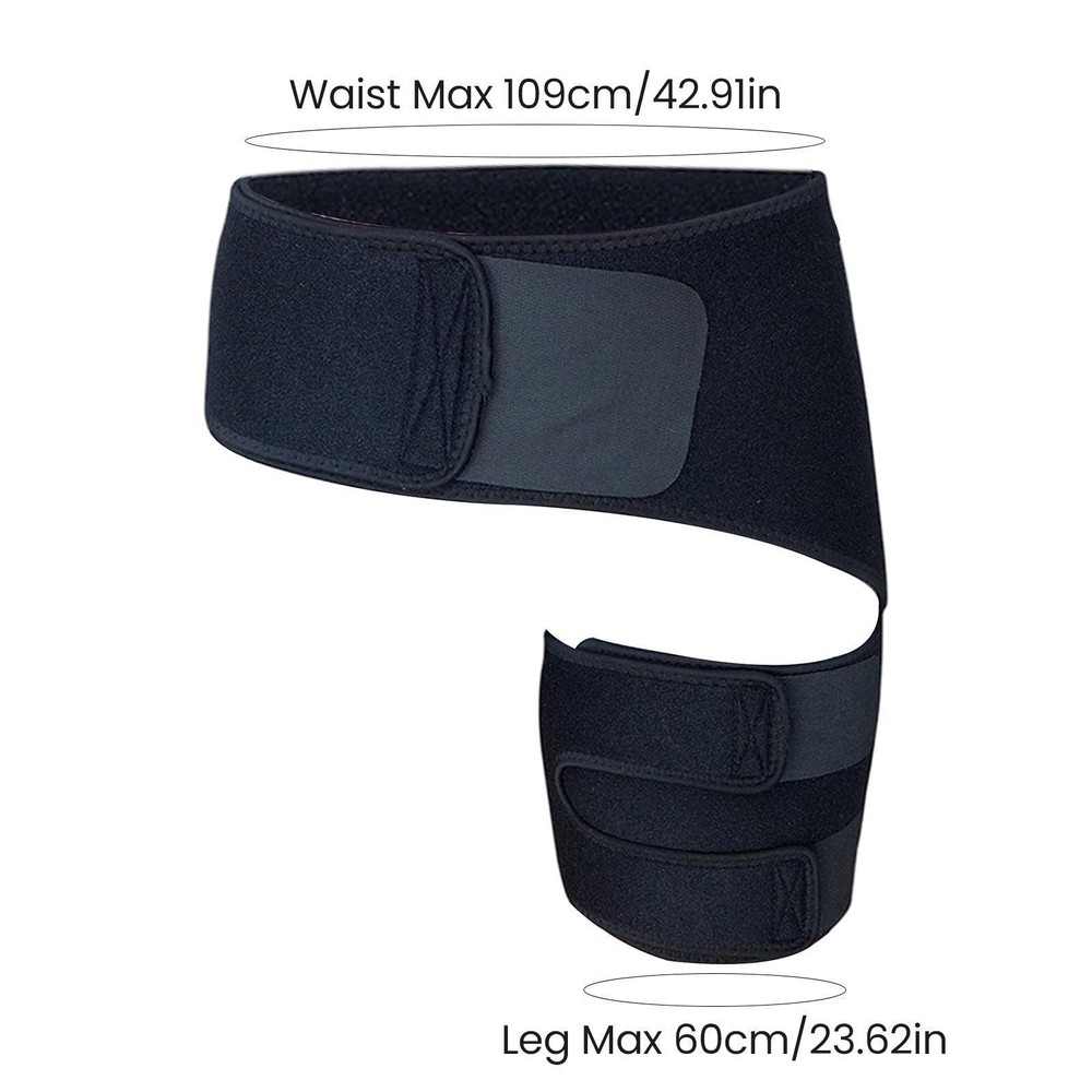 Groin Hip Brace Compression Wrap Support Belt Adjustable Thigh for Hamstring