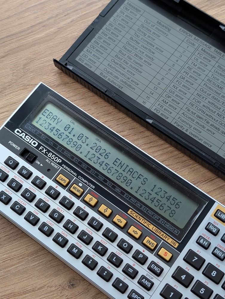 Casio FX-850P Scientific Programmable Personal Computer Calculator