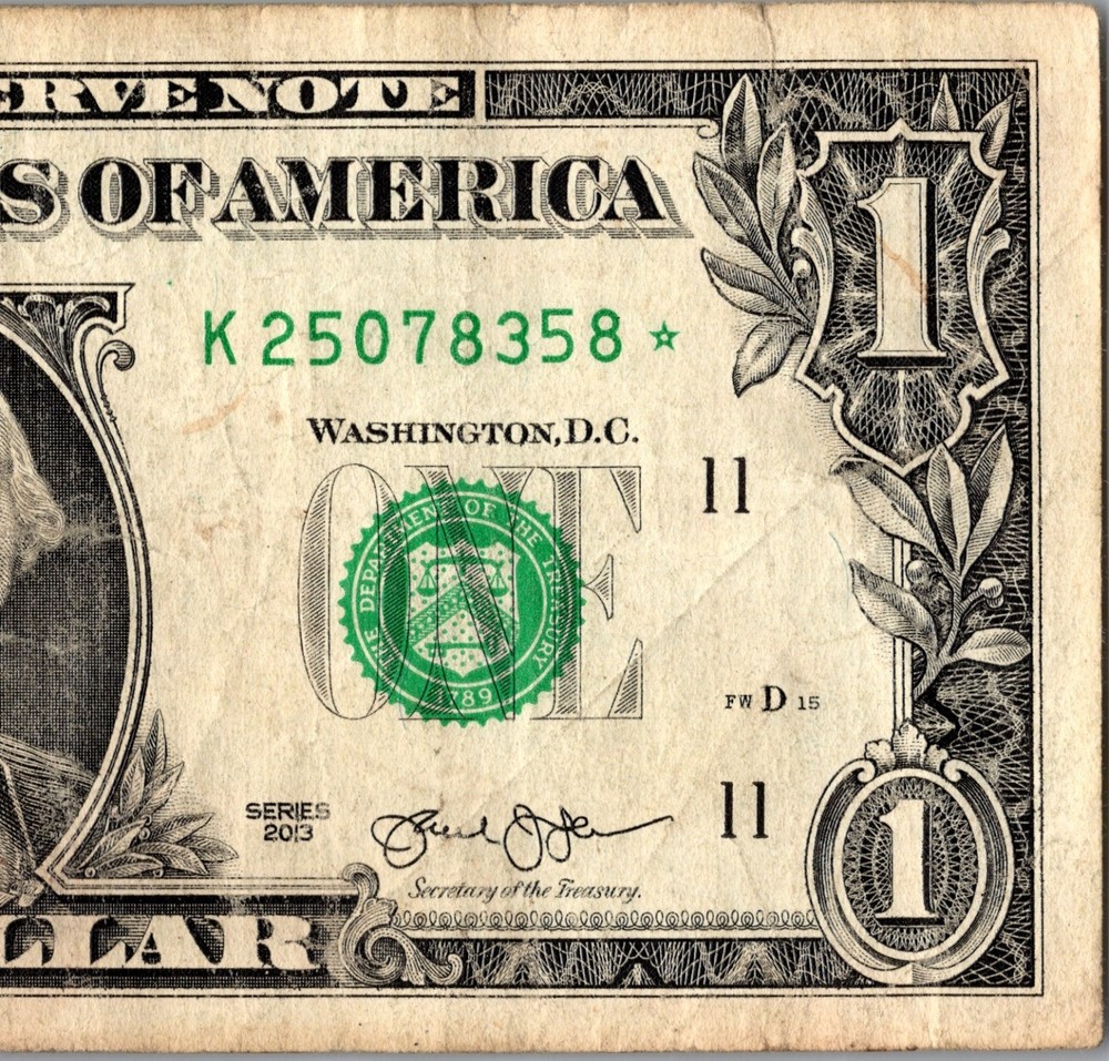 2013 K Star note Fancy Serial Number Regular Run