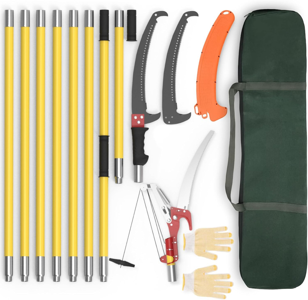 Pole Saws for Tree Trimming, 7.3-27 Ft Extendable Tree Trimmers Long Handle Prun