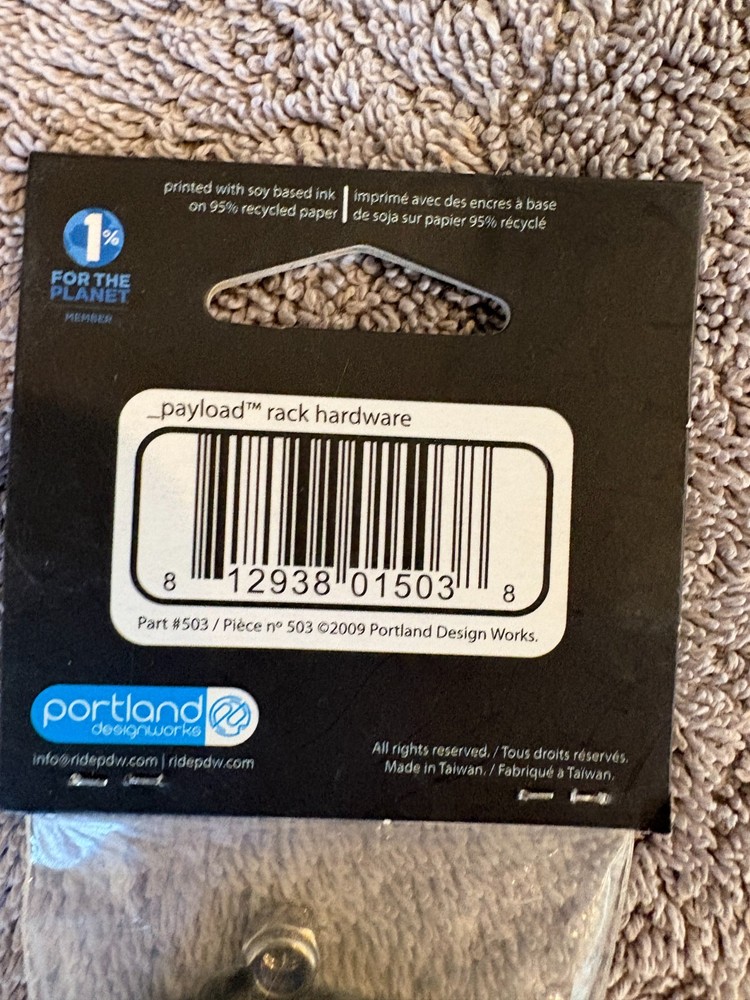 BIKE RACK Rear PDW Replacement HARDWARE