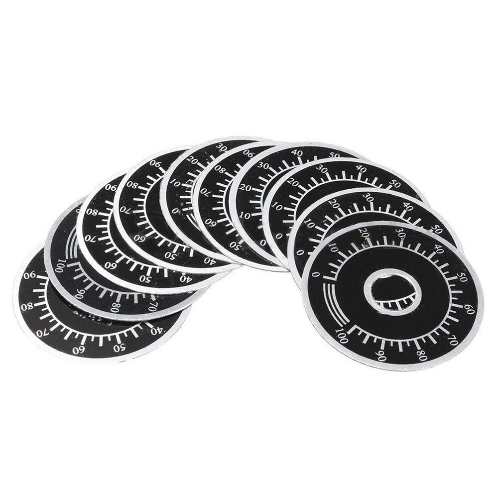 0 - 100 Scale Rotary Potentiometer Knobs Accessories For For 6mm Shaft