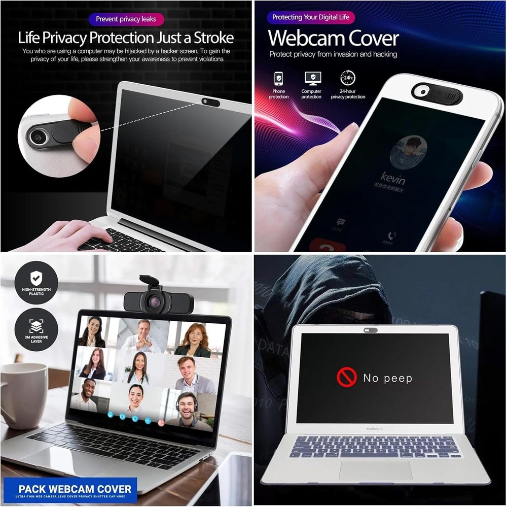 6 Pack Webcam Lens Cover Computer USB Camera Shutter Cap Adhesive Privacy Switch