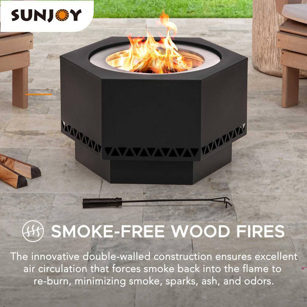 26 In. Lawrence V.1B Hexagonal Low Smoke Firepit