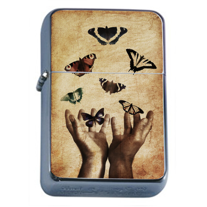 Butterfly Hands Em1 Flip Top Oil Lighter Windproof