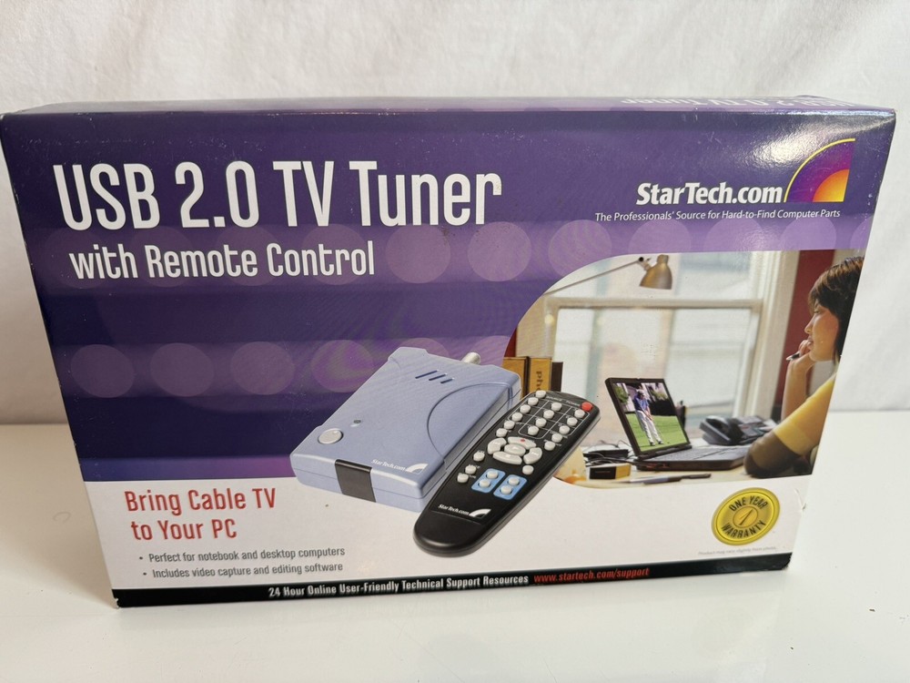 Startech USB 2.0 TV Tuner - Bring Cable T.V to PC Computer Laptop with Remote
