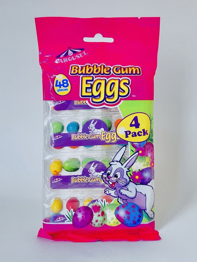 Vintage 2003 Ford EASTER BUBBLE GUM EGGS Bubble Gum Dozen candy container 4 PACK