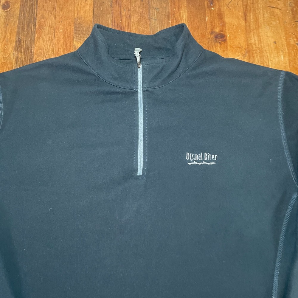 Peter Millar Jacket Mens Large Black Pullover 1/4 Zip Element Dismal River Golf