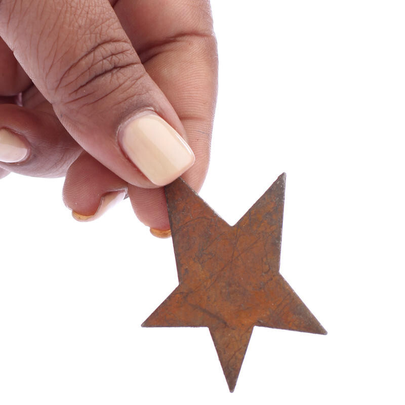 Package of 100 Bulk 2" Rusty Tin Primitive Stars