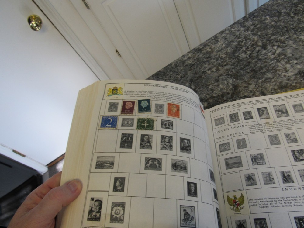 My First Stamp Album Vintage 1960 Minkus Publications Includes Many Stamps