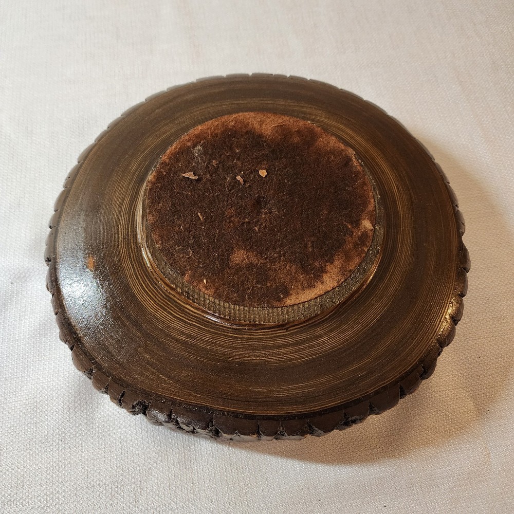 Handcrafted Wood Nut Cracker Bowl w/ 1 Crackers & 5 Picks
