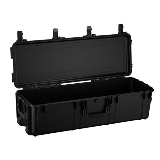 45" Empty Waterproof Hard Case w/Wheels – Lockable, TSA Approved Empty Case