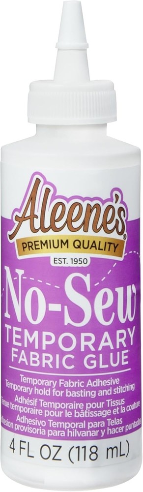 Non-Toxic Washable Fabric Glue for Temporary Basting & Stitching (4oz)