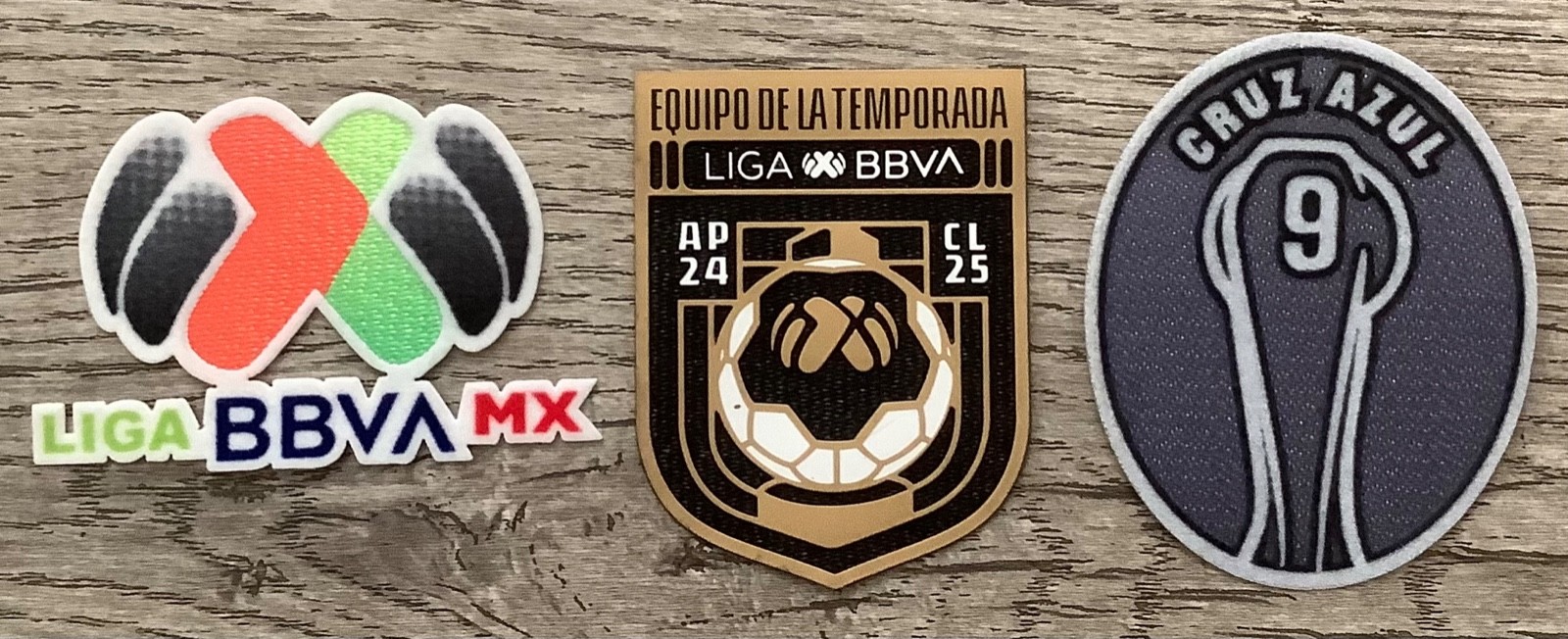 A25 CRUZ AZUL Patches+ Liga Bbva MX + 9 Cups Parches Cruz Azul 1 Liga  Patch set