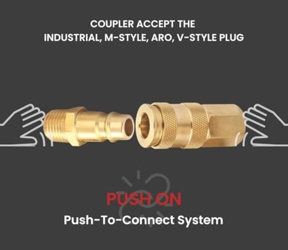 Pro High Flow Coupler and Plug Kit (), V Style, 1/4 Inch, NPT, Solid 14 Piece