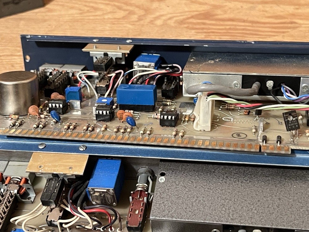 pair vintage Auditronics blueface 200-MIS mic preamps console strips modules