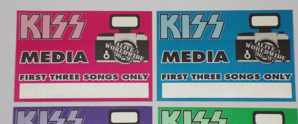 KISS Satin Pass Lot Alive Worldwide Reunion Concert Tour MEDIA Vintage Kiss