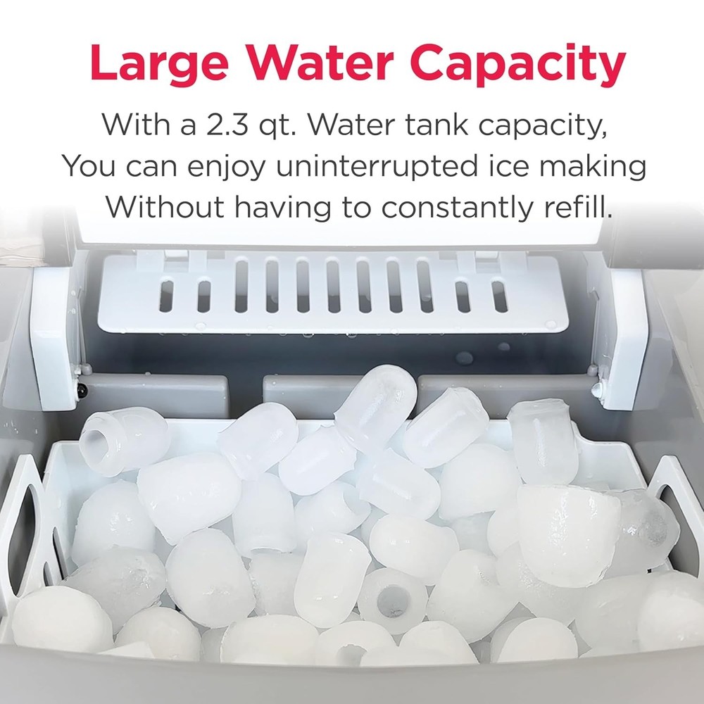 Frigidaire 26 Lbs per Day Portable Compact Maker, Ice Making Machine, Stainless