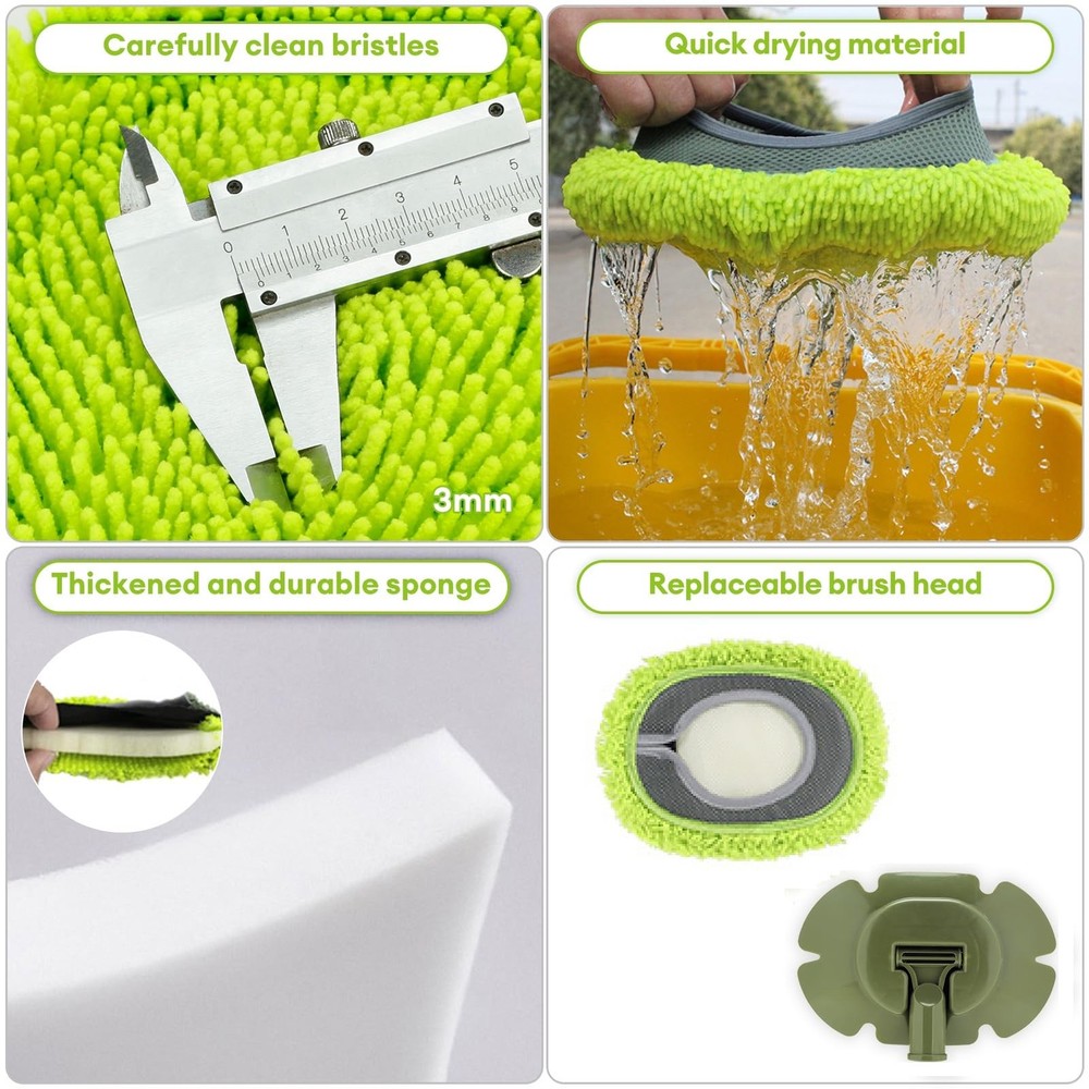 Wall Cleaner, Max 66'' Mop with Long Handle, Ceiling Dust 1, Green