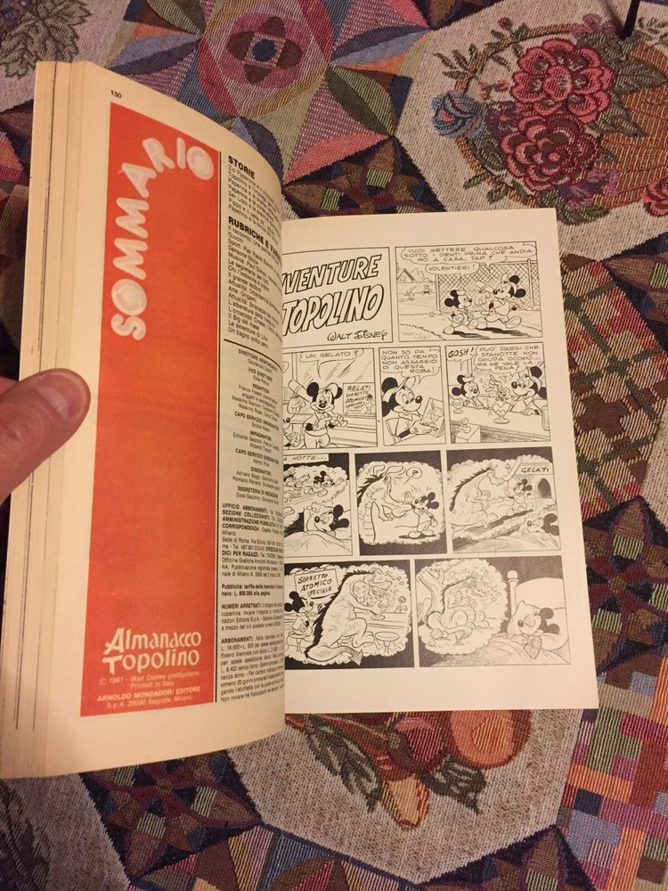 1981 Mickey Mouse Almanac No. 291 Excellent