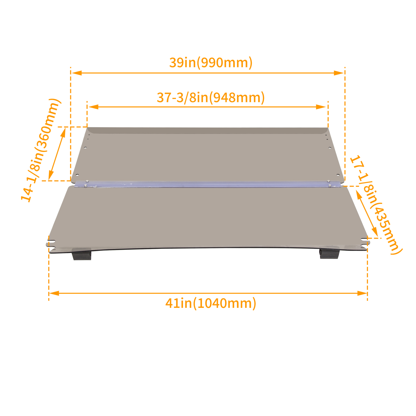 For 1994-2014 EZGO TXT & Medalist Golf Cart Folding Tinted Windshield PC