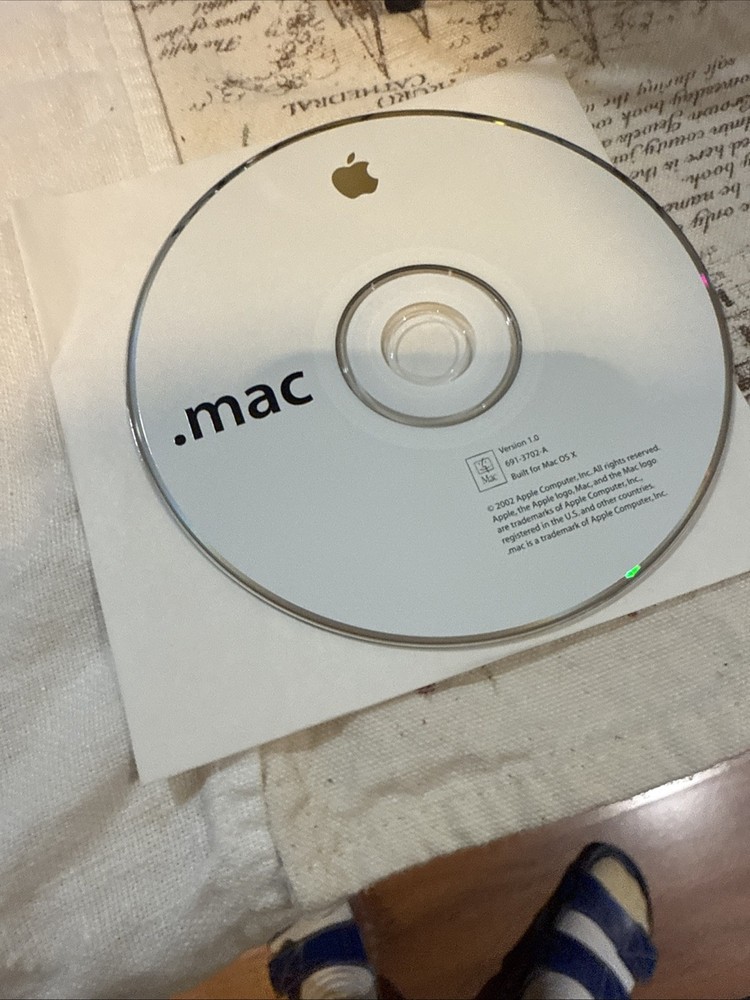 2002 Macintosh Mac .Mac Software Installation CD Version 1.0 Built For OS X