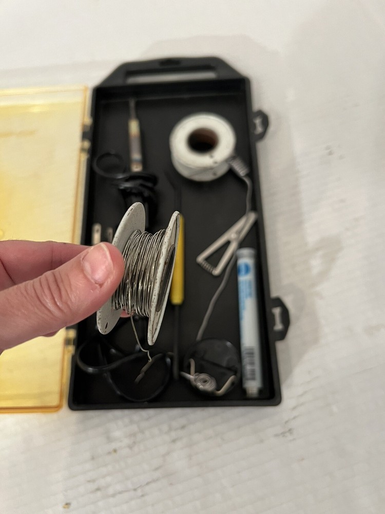 Radio Shack Container W/ Soldering Related Items UNTESTED