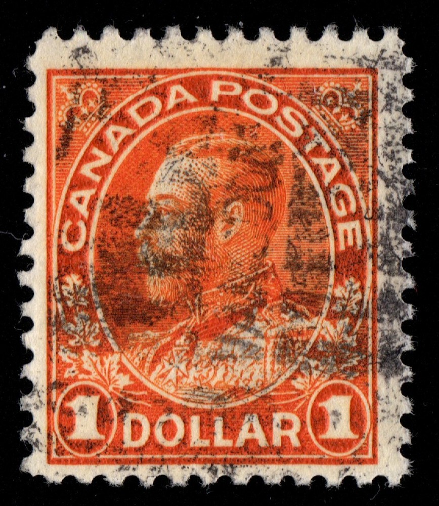 #122 George V  $1 Canada used   well centered