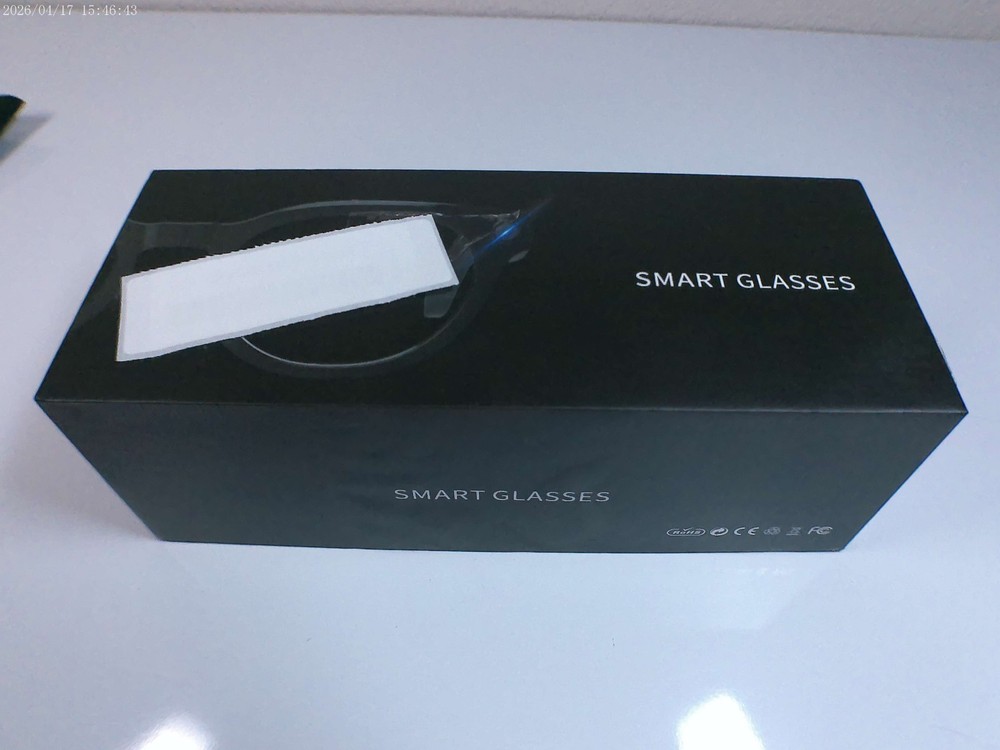 Smart Glasses Round Black Frame with Camera & Lenses