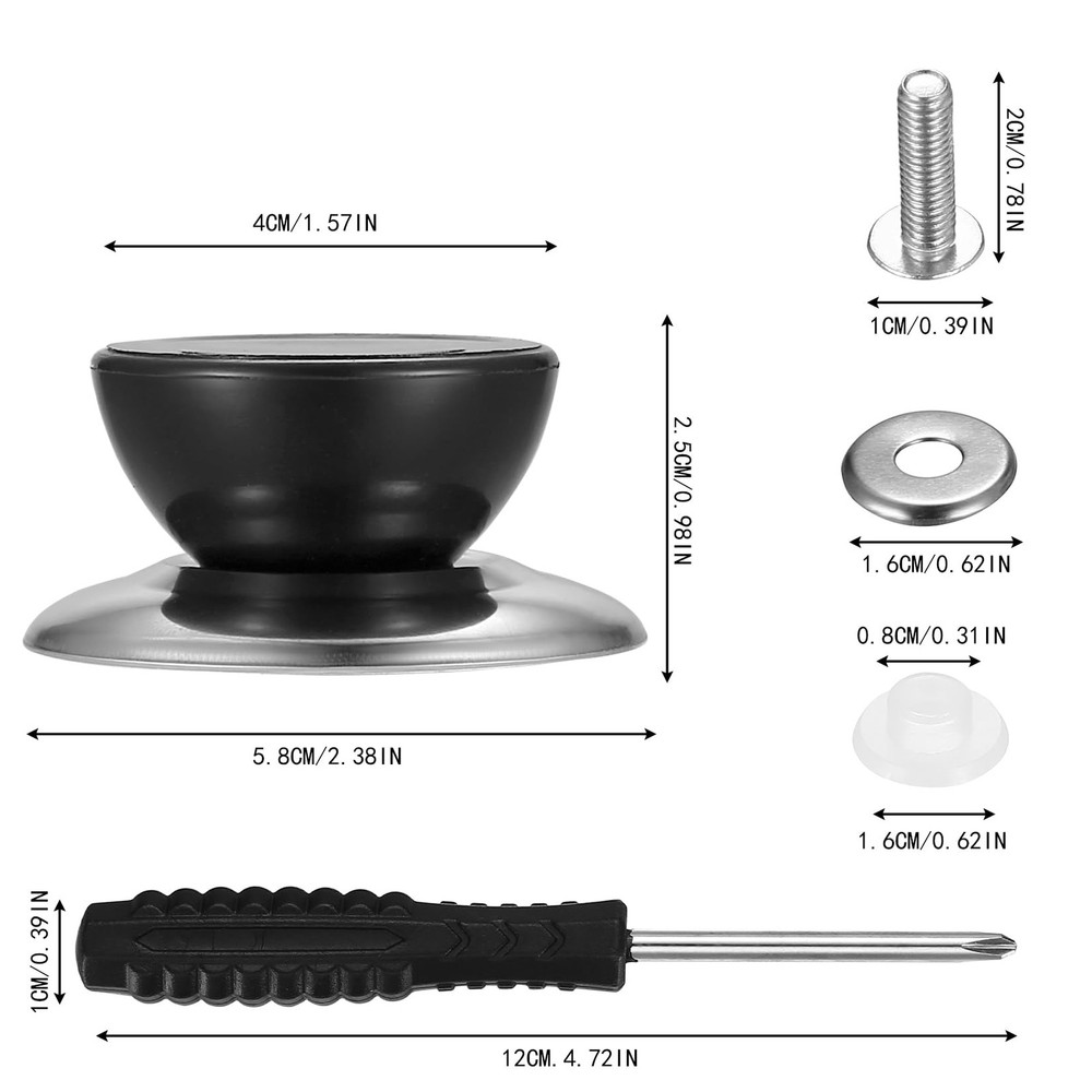 QBXMY7 Pot Lid Knobs, 10 Pieces Replacement Pot Lid Top Knobs, Kitchen Cookwa...