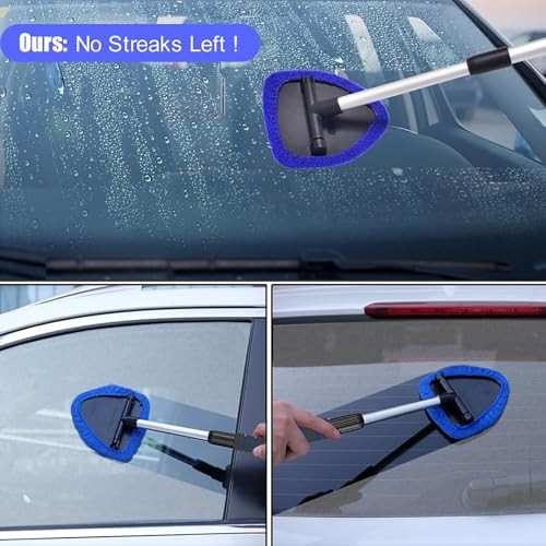 Windshield Cleaning Tool, Car Window Cleaner Windshield Cleaner with Dark Blue