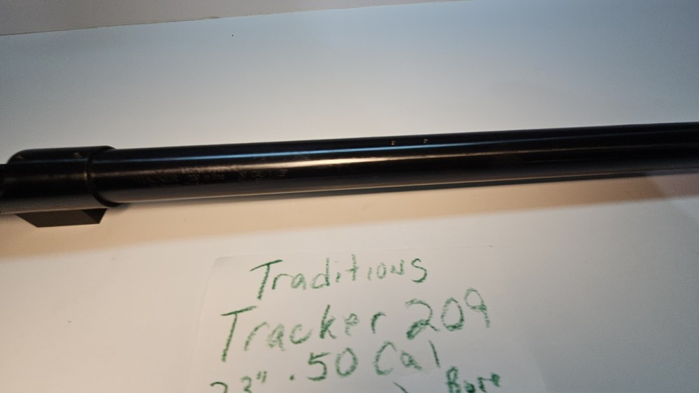 Traditions Tracker 209 Inline Muzzleloader 23” Barrel Without a Breech (D)