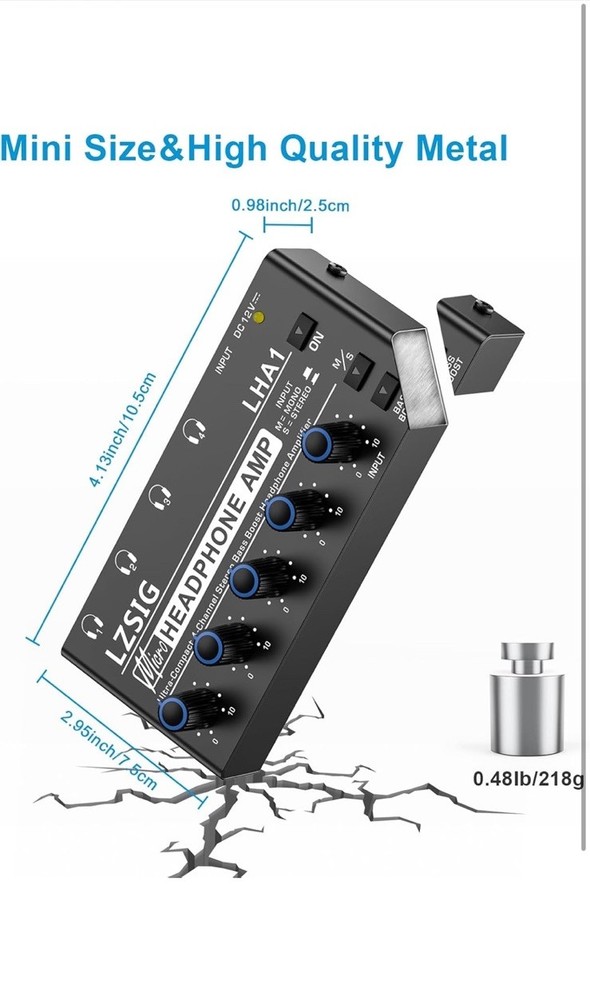 LZSIG Micro Guitar Headphone Amp Rechargeable Multi Effects Mini Amplifier