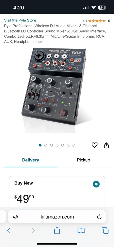 pyle compact bluetooth dj mixer interface