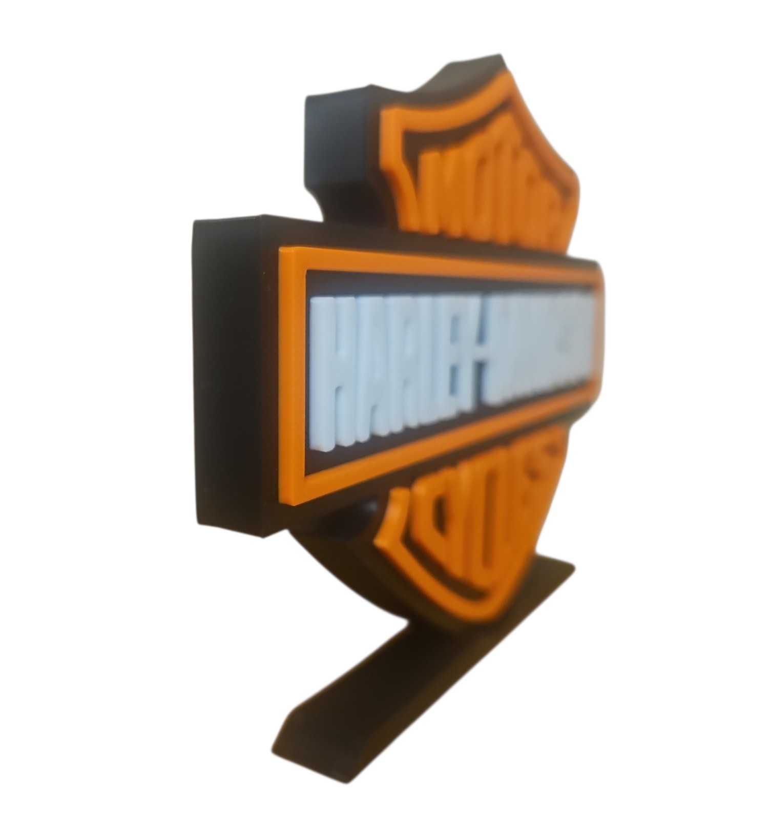 Harley-Davidson Motorcycles 3D Logo Display. Freestanding Tabletop Sign.