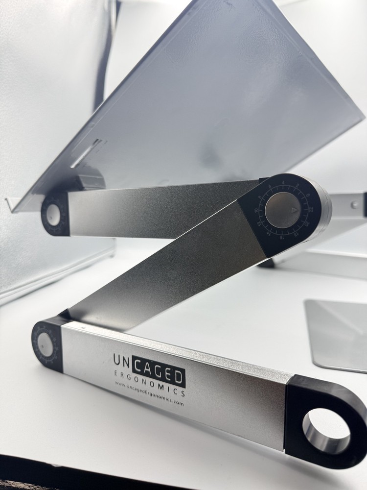 Uncaged Ergonomics Adjustable Keyboard Tray, Silver, Ergonomic, Wrist Rest