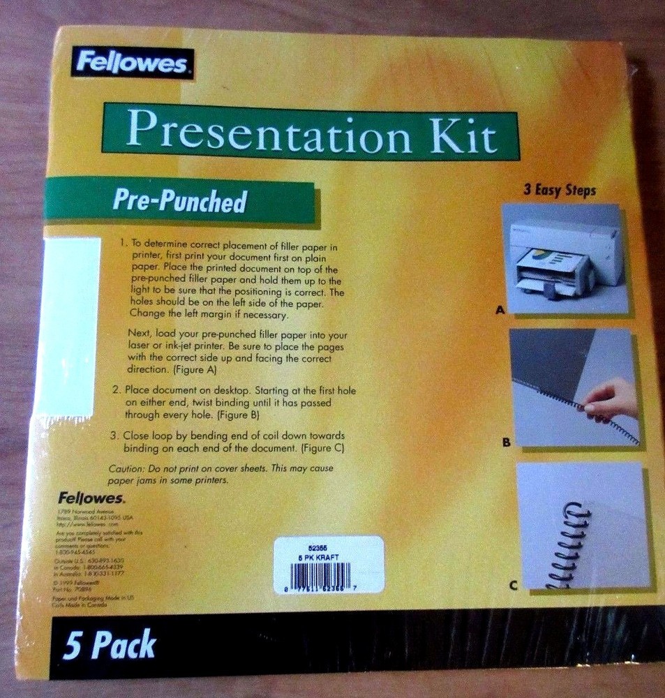 Fellowes All-in-One Report Presentation Kit - 5 Pack