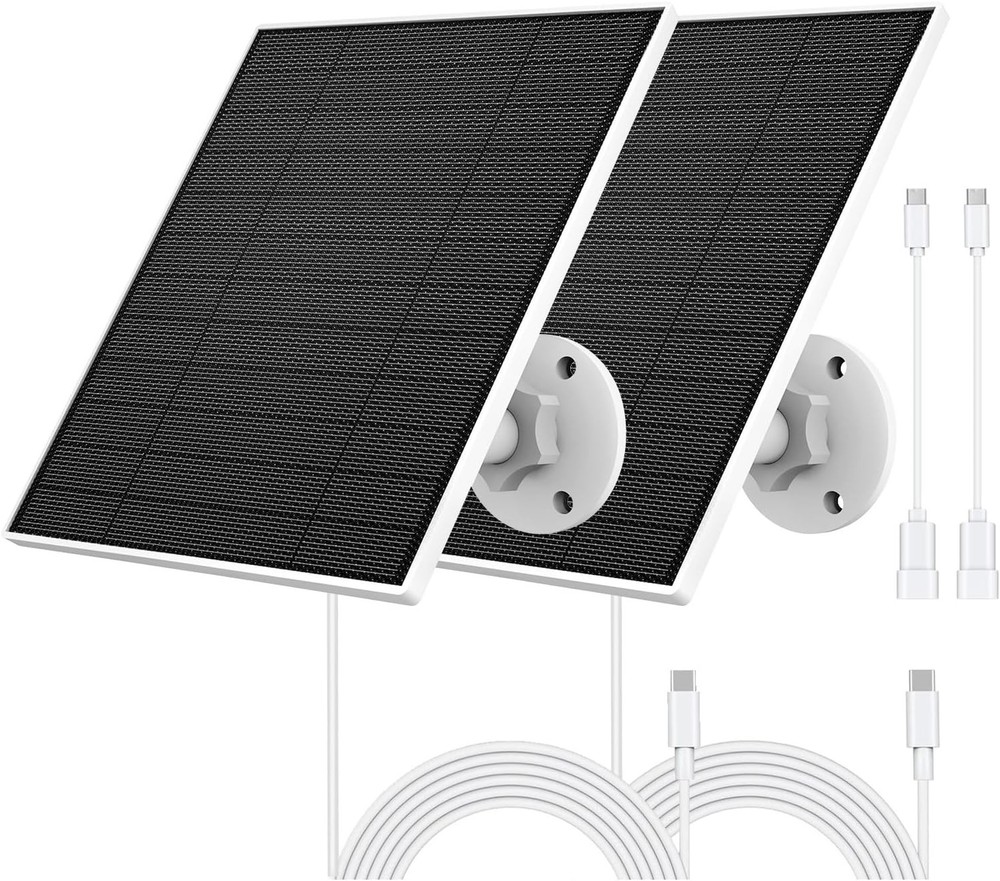 Solar Panel for Eufy Camera, 5W Solar Panel Compatible with Eufycam 3/3C/2/2 Pro