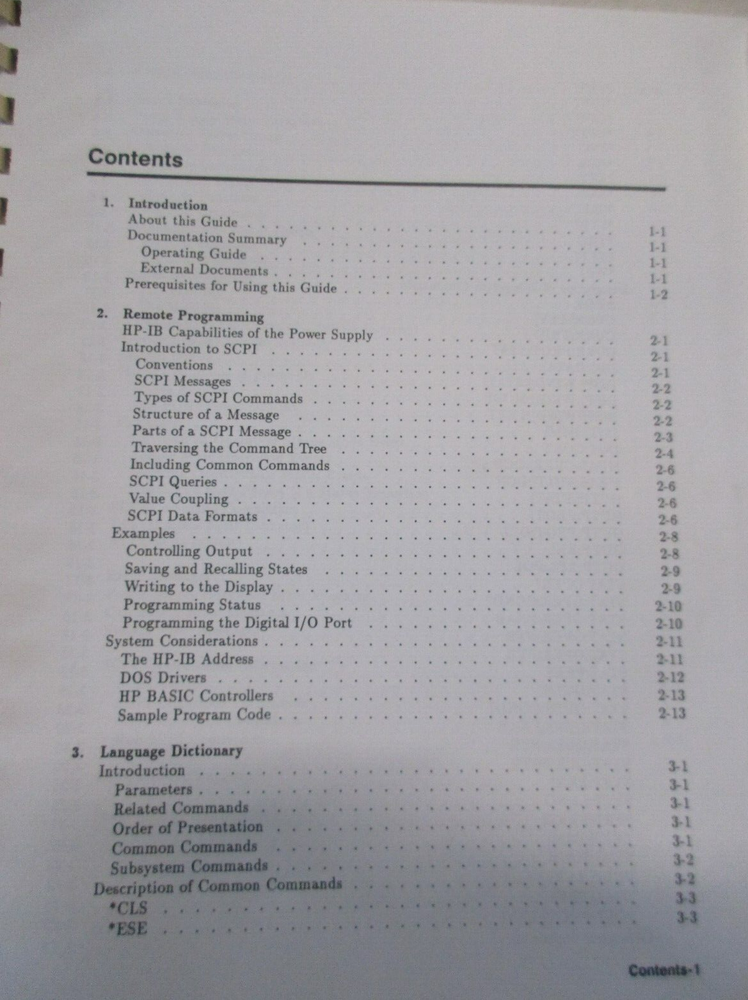 HEWLETT PACKARD PROGRAMMING GUIDE,OPERATING GUIDE SERIES 664XA,665XA,667XA,668XA