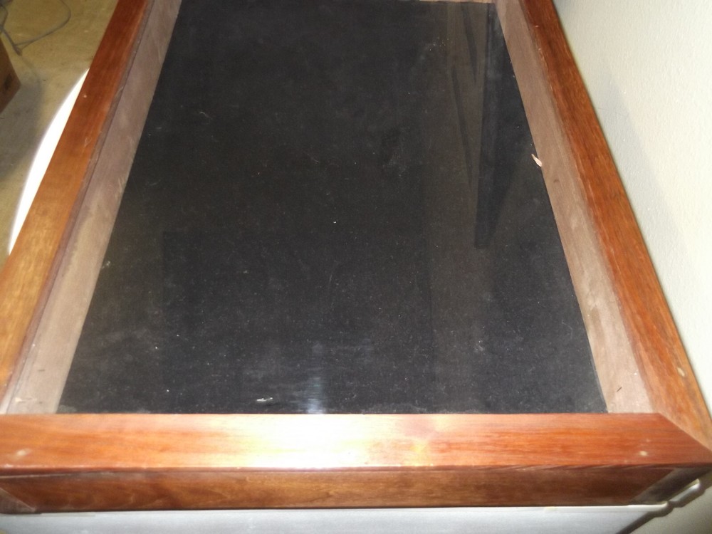 Handmade Solid Black Walnut Display/Shadow Box. 26"x18.5" Plexi Front.