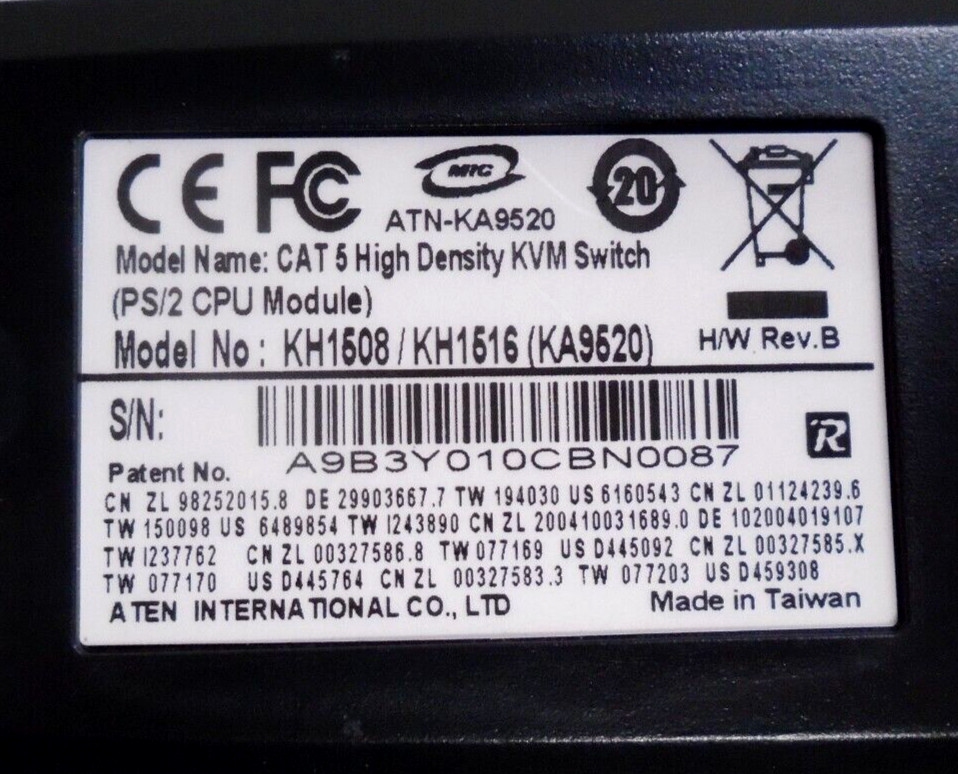 Used Altusen PS/2 CPU Module | KA9520 | Mouse & Keyboard / KVM Adapter Cable