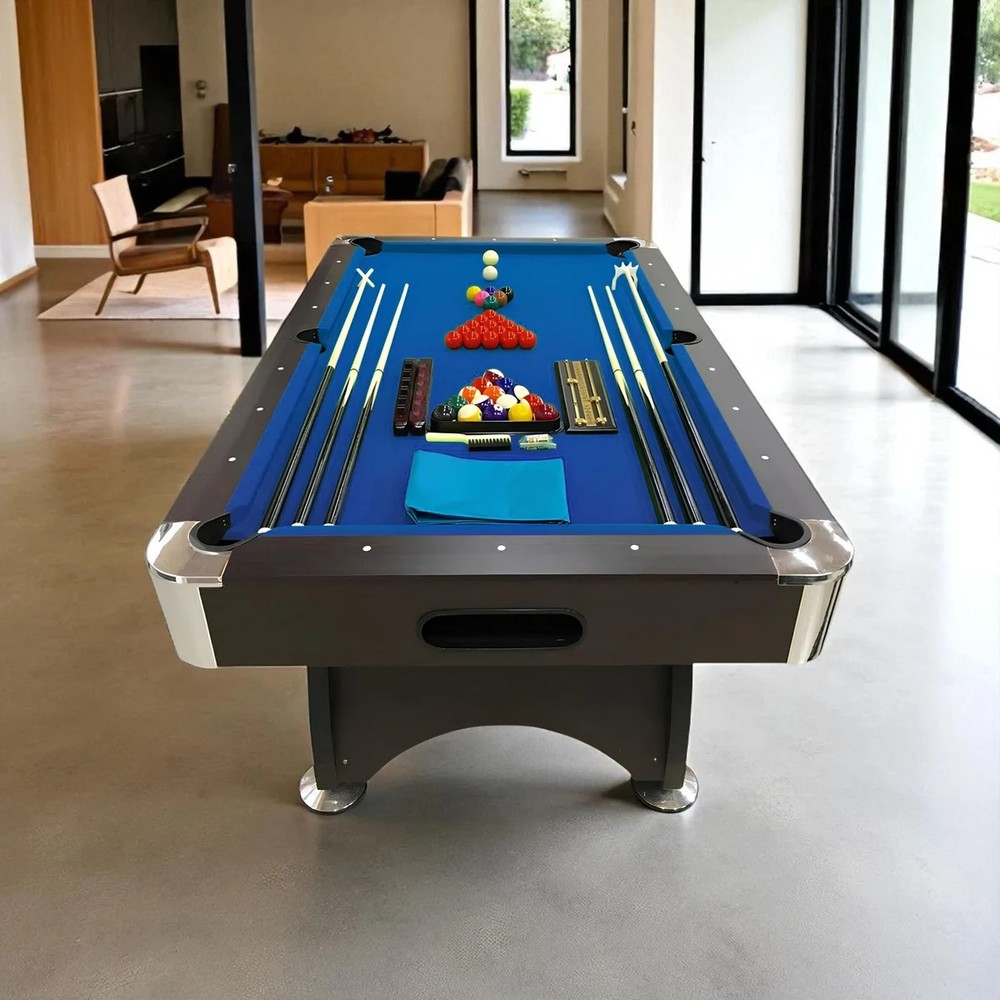 Pool Table (7 ft) ( Automatic Ball Return) (Brown/Blue) (Free Shipping)