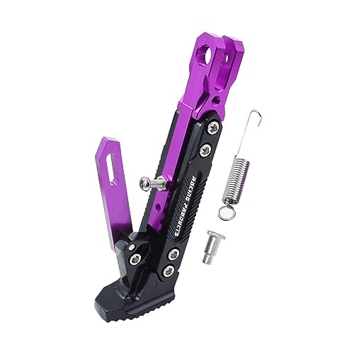 Universal Motorcycle Kickstand Adjustable Foot Side Support Parking Purple