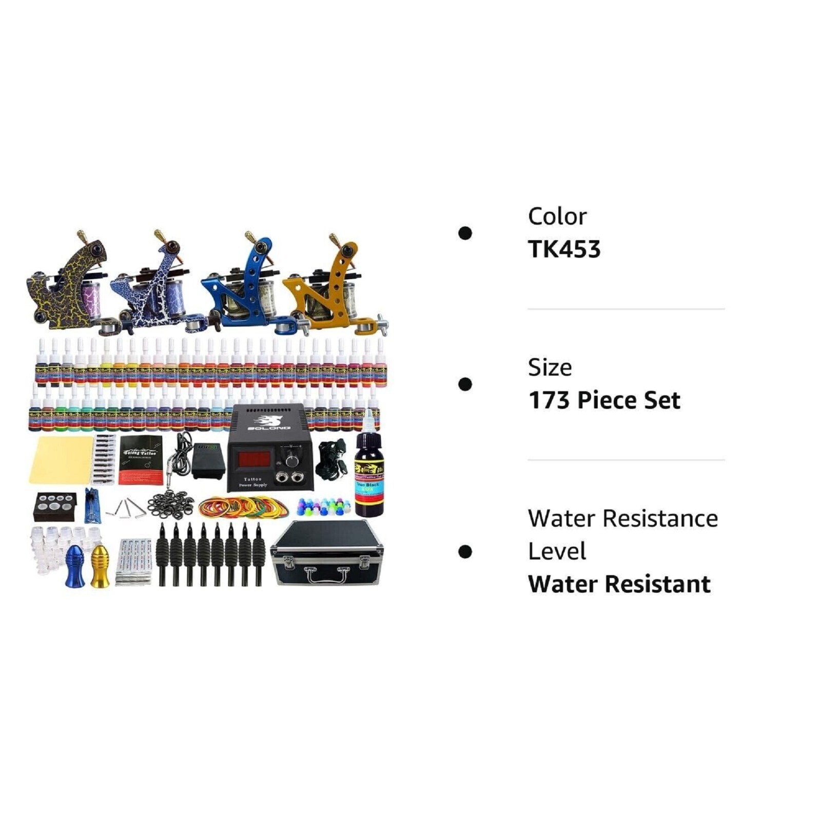 Maquinas De Tatuar Kit Completo Profesional Set De Tintas Para Tatuaje Con Caso