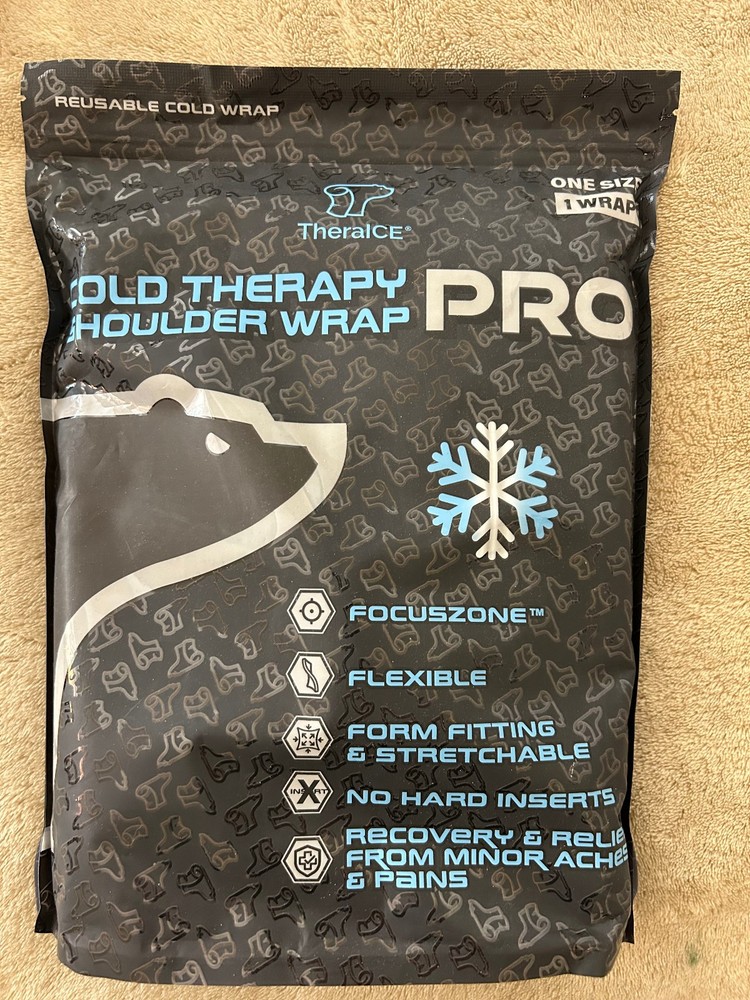 TheraICE Shoulder Ice Pack Wrap PRO Compression Sleeve for Rotator Cuff Relief