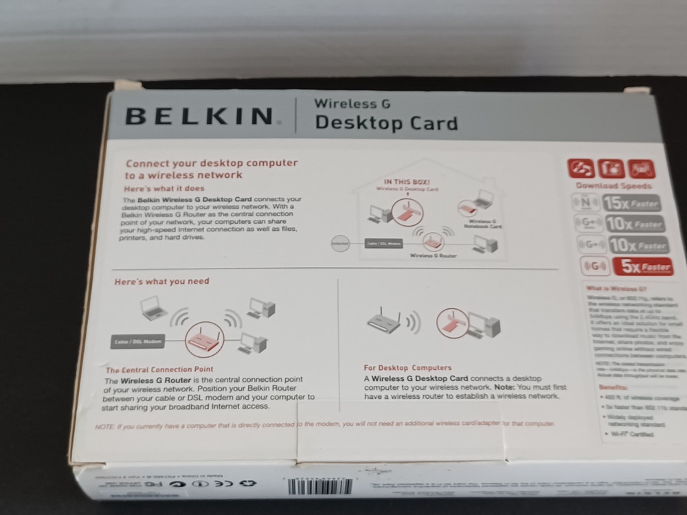 Belkin Wireless G Desktop Card