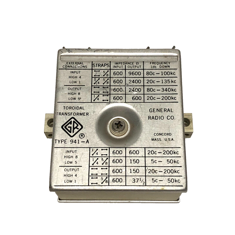 General Radio 941-A Audio Input Toroidal Transformer (Untested)
