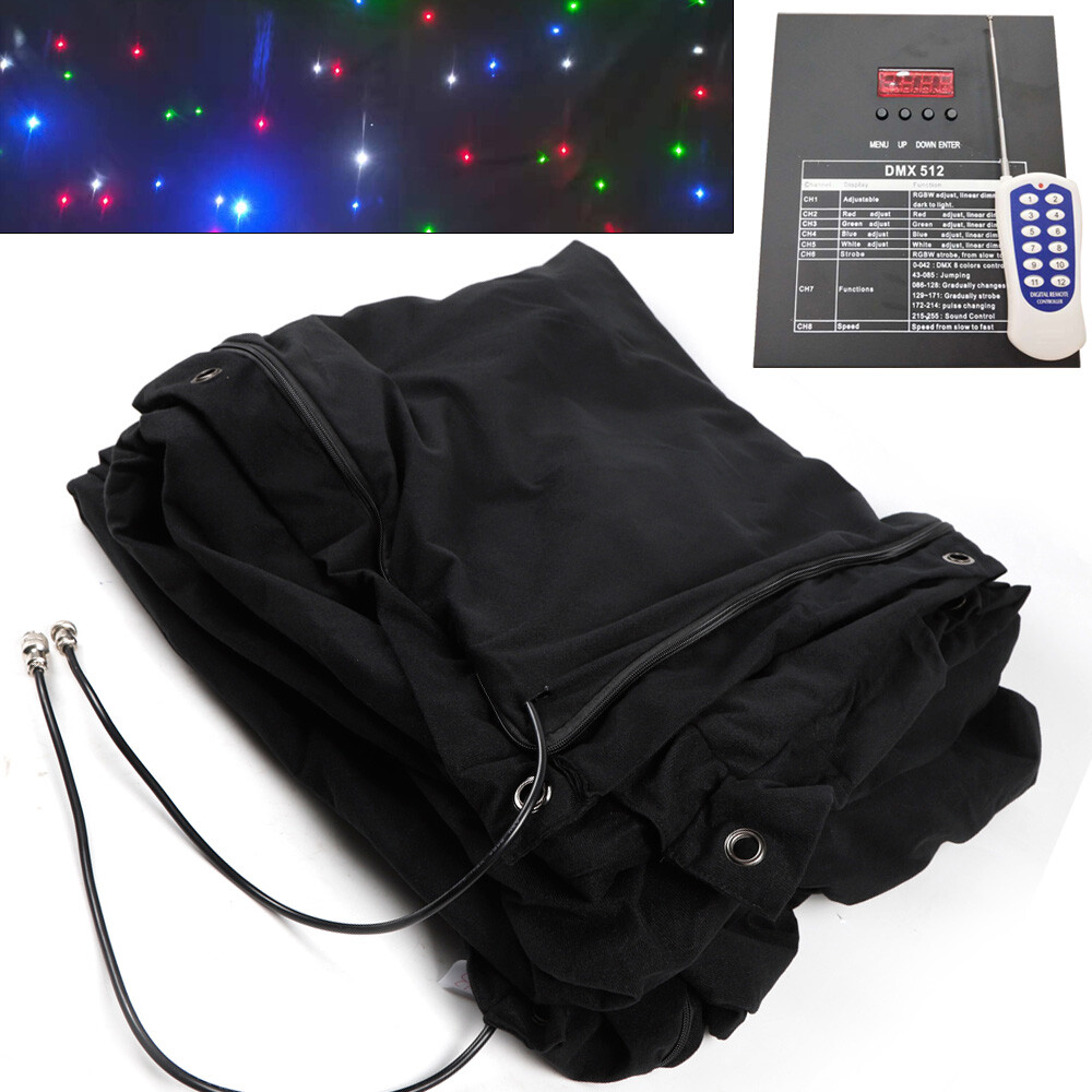 3*2m LED Stage Drape Starlight Backdrop LED Curtain for Wedding DMX Controller