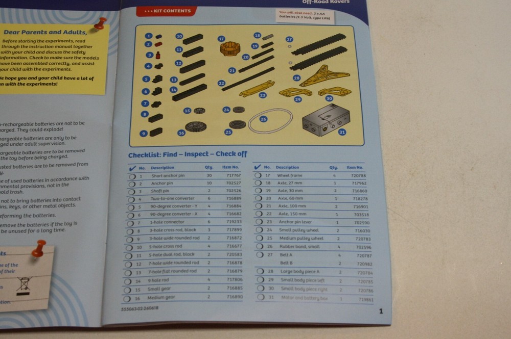 Thames & Kosmos Engineering Makerspace Off-Road Rovers 100% Complete +Manual