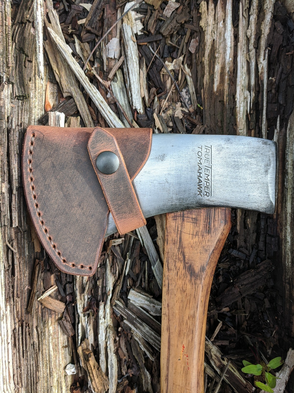 True Temper Tomahawk Hatchet Buffalo Leather Sheath Mask (Axe NOT Included)